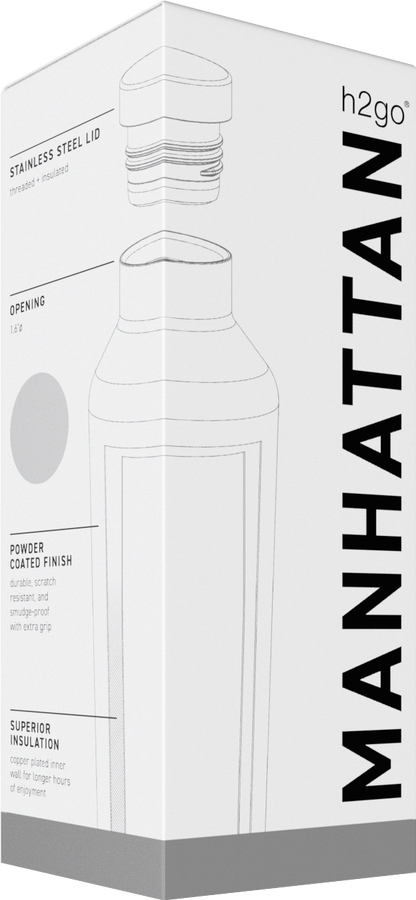 matte black 16.9 oz h2go manhattan - powder