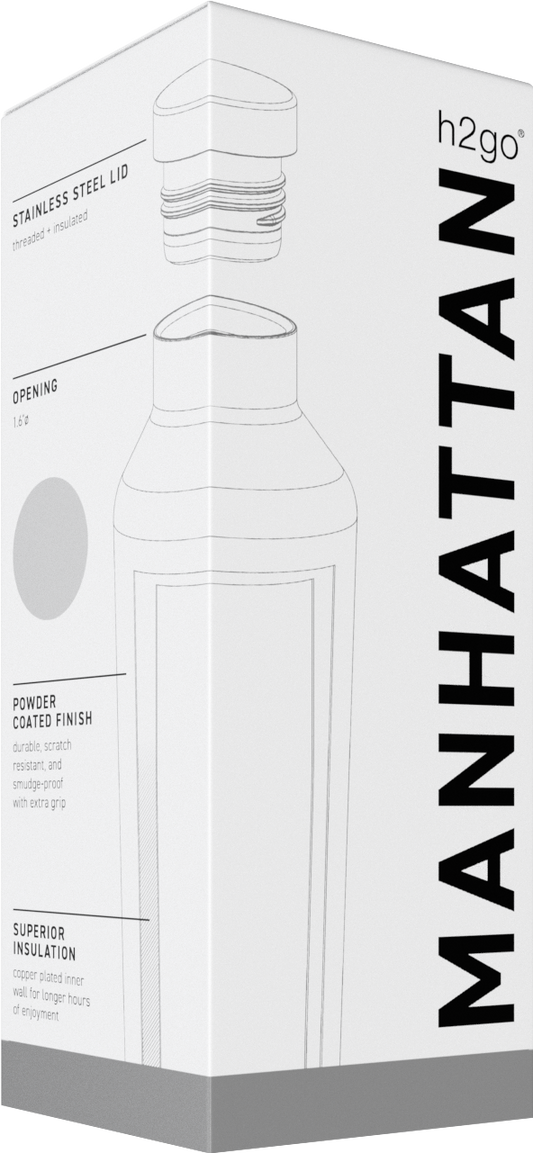 matte black 16.9 oz h2go manhattan - powder