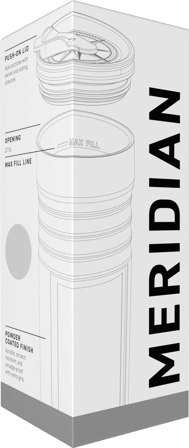 matte white 16.9 oz meridian - powder