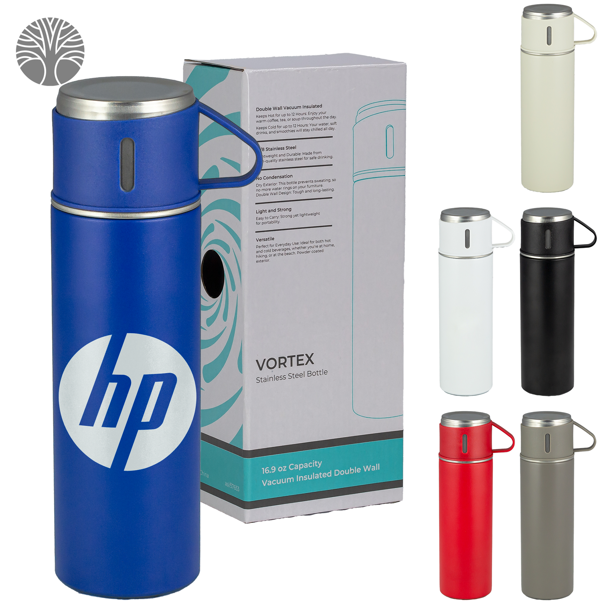 Black 16.9 oz Recycled Double-Wall Stainless Tumbler