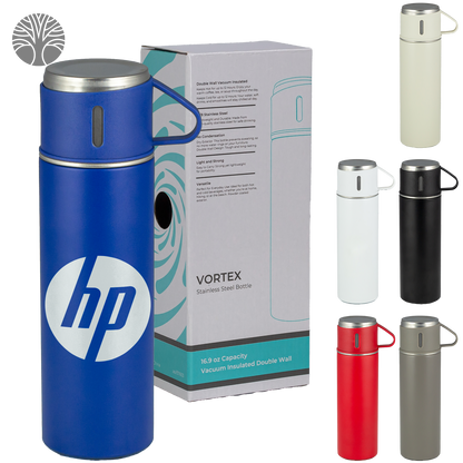 Black 16.9 oz Recycled Double-Wall Stainless Tumbler