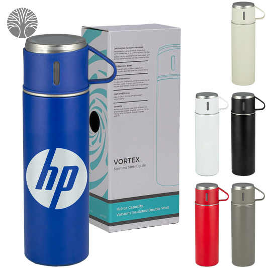 Black 16.9 oz Recycled Double-Wall Stainless Tumbler