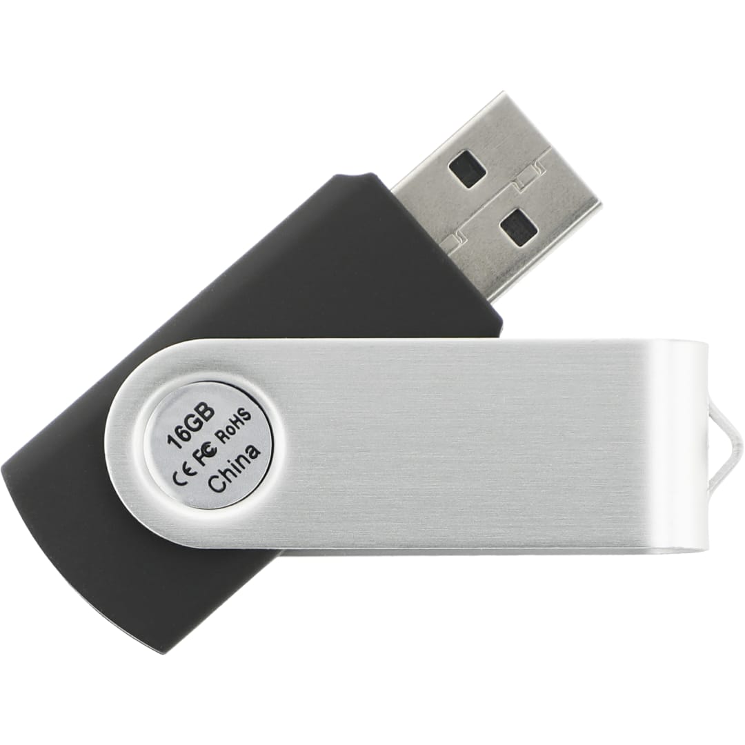 Black Rotate Flash Drive 16GB