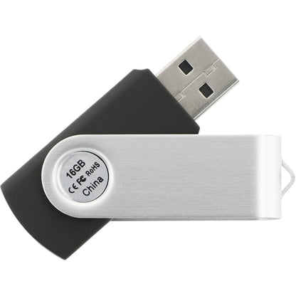 Black Rotate Flash Drive 16GB