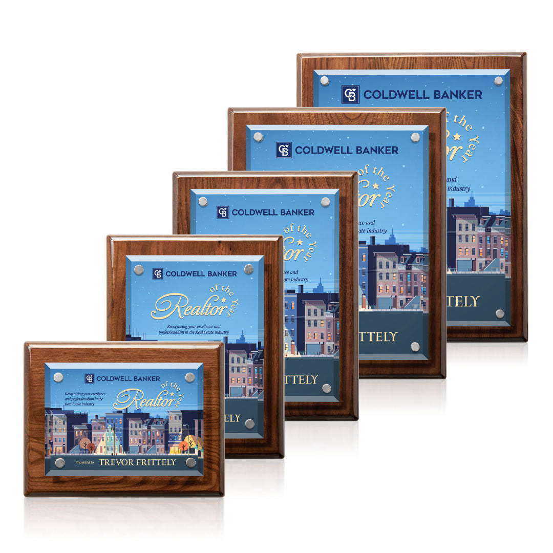Caledon VividPrint™ Plaque - Walnut/Silver