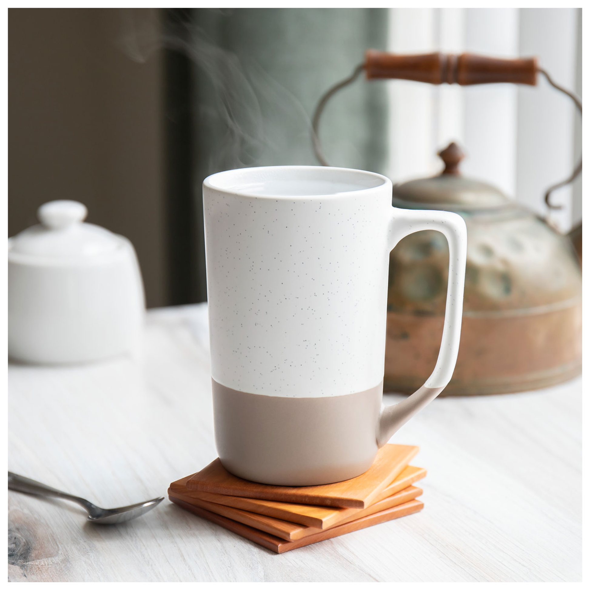 matte white 17 oz damon mug