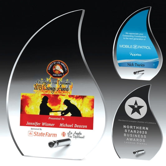 Flame Award (5 5/8" x 8" x 1/2") - 4 Color Process