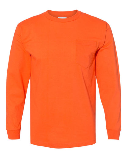Unisex USA-Made Long Sleeve Pocket T-Shirt - 8100