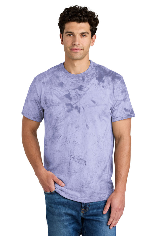Front View of Amethyst Comfort Colors Heavyweight Color Blast Tee 1745  - S