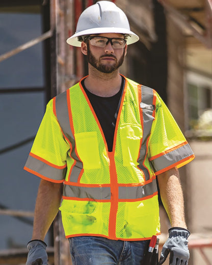Unisex Ultra-Cool™ Six-Pocket Mesh Surveyor’s Vest - 1242-1243