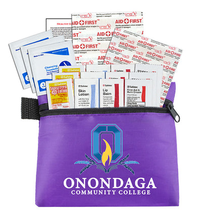 "LAZY DAY" 31 Piece Advanced First Aid Sun and Outdoors Kit in Zipper pack Components