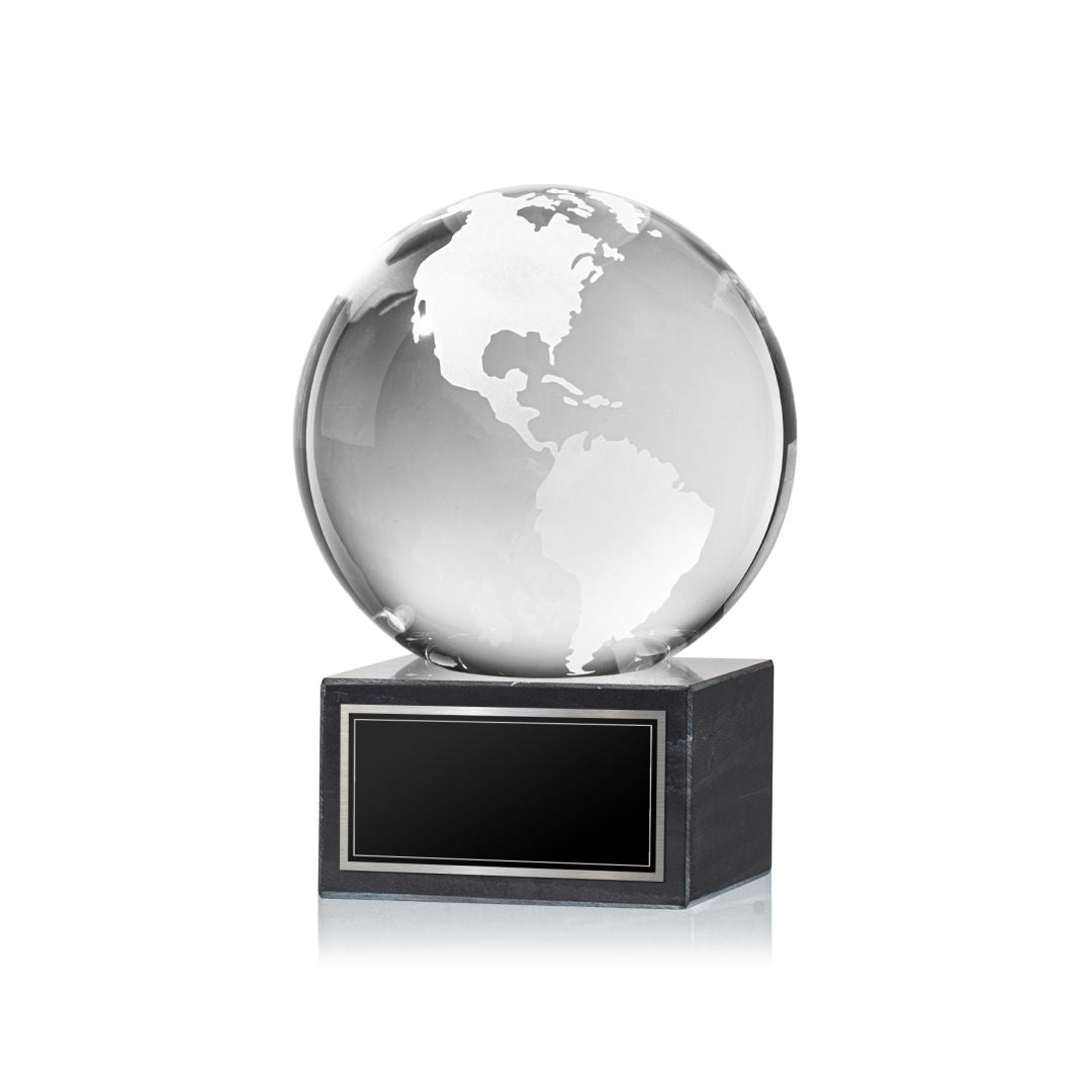Globe Award on Square Marble Base