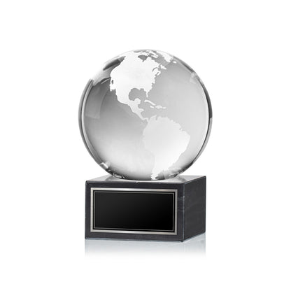 Globe Award on Square Marble Base