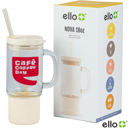 Sandbar 18 Oz Ello Nova Glass Travel Mug