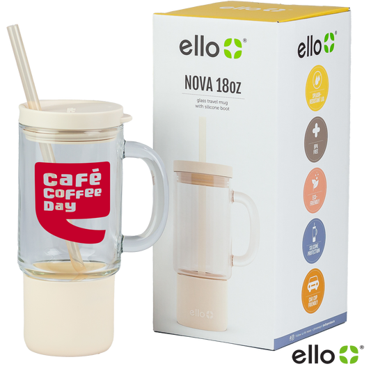 Sandbar 18 Oz Ello Nova Glass Travel Mug