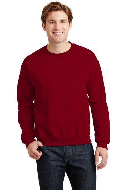 Front View of Antqu Chry Red Gildan Heavy Blend Crewneck Sweatshirt. 18000  - XS