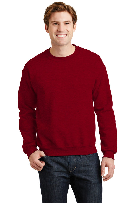 Front View of Antqu Chry Red Gildan Heavy Blend Crewneck Sweatshirt. 18000  - XS