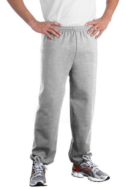 Front View of Ash Gildan Heavy Blend Sweatpant. 18200  - S