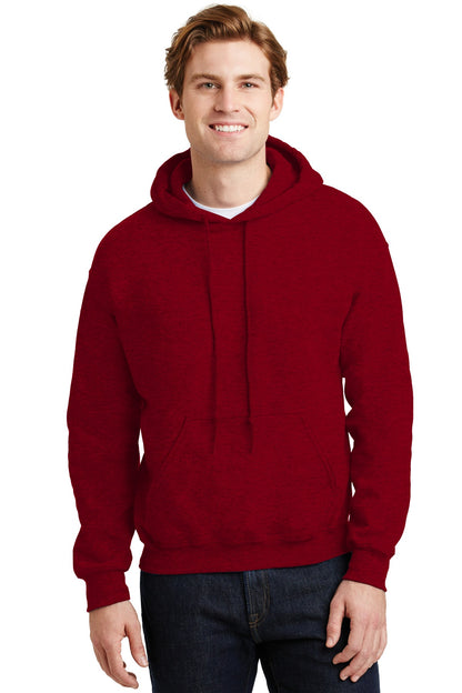 Front View of Antqu Chry Red Gildan - Heavy Blend Hooded Sweatshirt. 18500  - XS