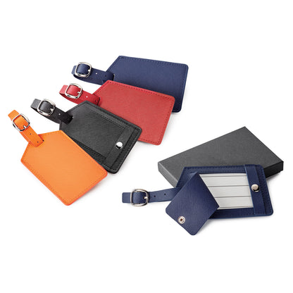 Toscano genuine leather luggage tag