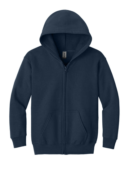 Gildan Youth Heavy Blend Full-Zip Hooded Sweatshirt. 18600B