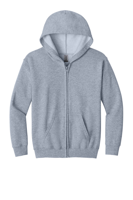 Gildan Youth Heavy Blend Full-Zip Hooded Sweatshirt. 18600B