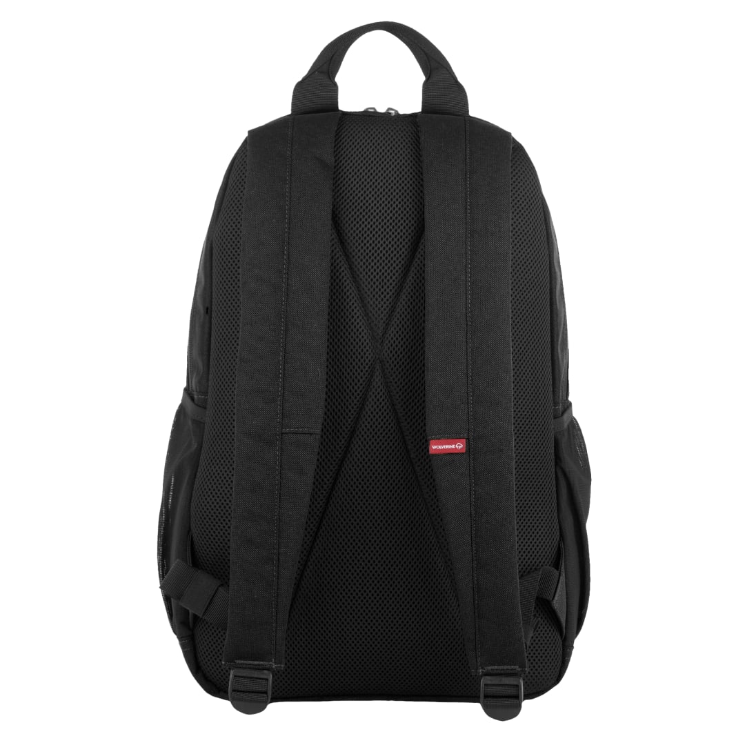 Front View of Black Wolverine 23L Laptop Backpack