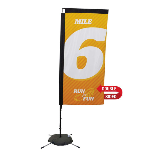 7' Premium Rectangle Sail Sign Kit (Double-Sided with Scissor Base)