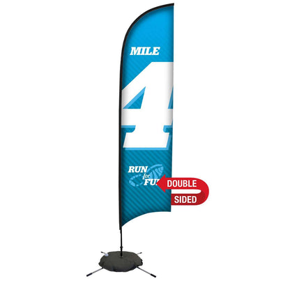 13' Premium Razor Sail Sign Kit (Double-Sided with Scissor Base)