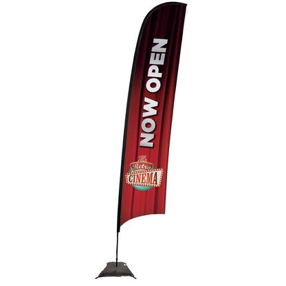 24-Hour Quick Ship 17' Premium Razor Sail Sign Kit (Single-Sided with Scissor Base)