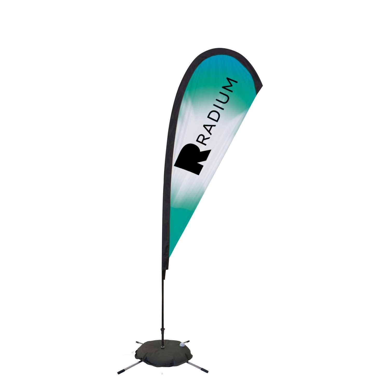 48-Hour Quick Ship 8' Premium Teardrop Sail Sign Kit (Single-Sided with Scissor Base)