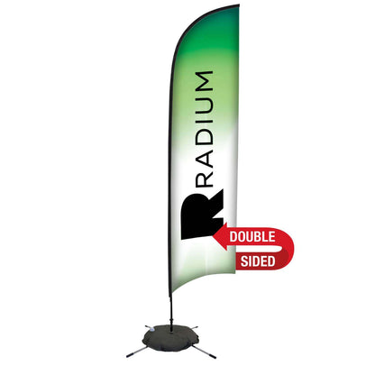 48-Hour Quick Ship 13' Premium Razor Sail Sign Kit (Double-Sided with Scissor Base)