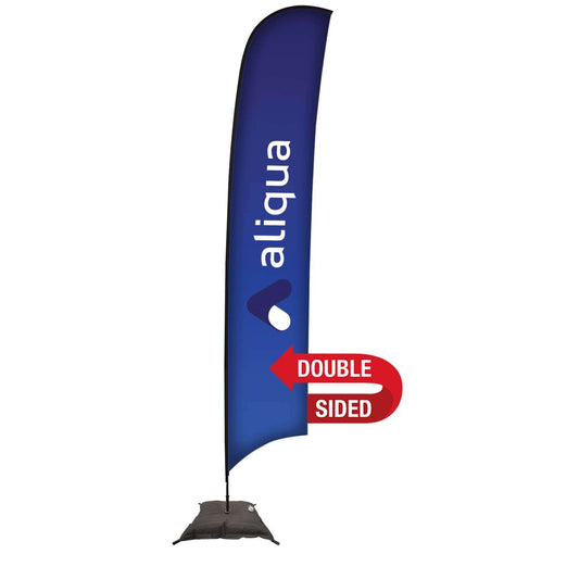 48-Hour Quick Ship 17' Premium Razor Sail Sign Kit (Double-Sided with Scissor Base)