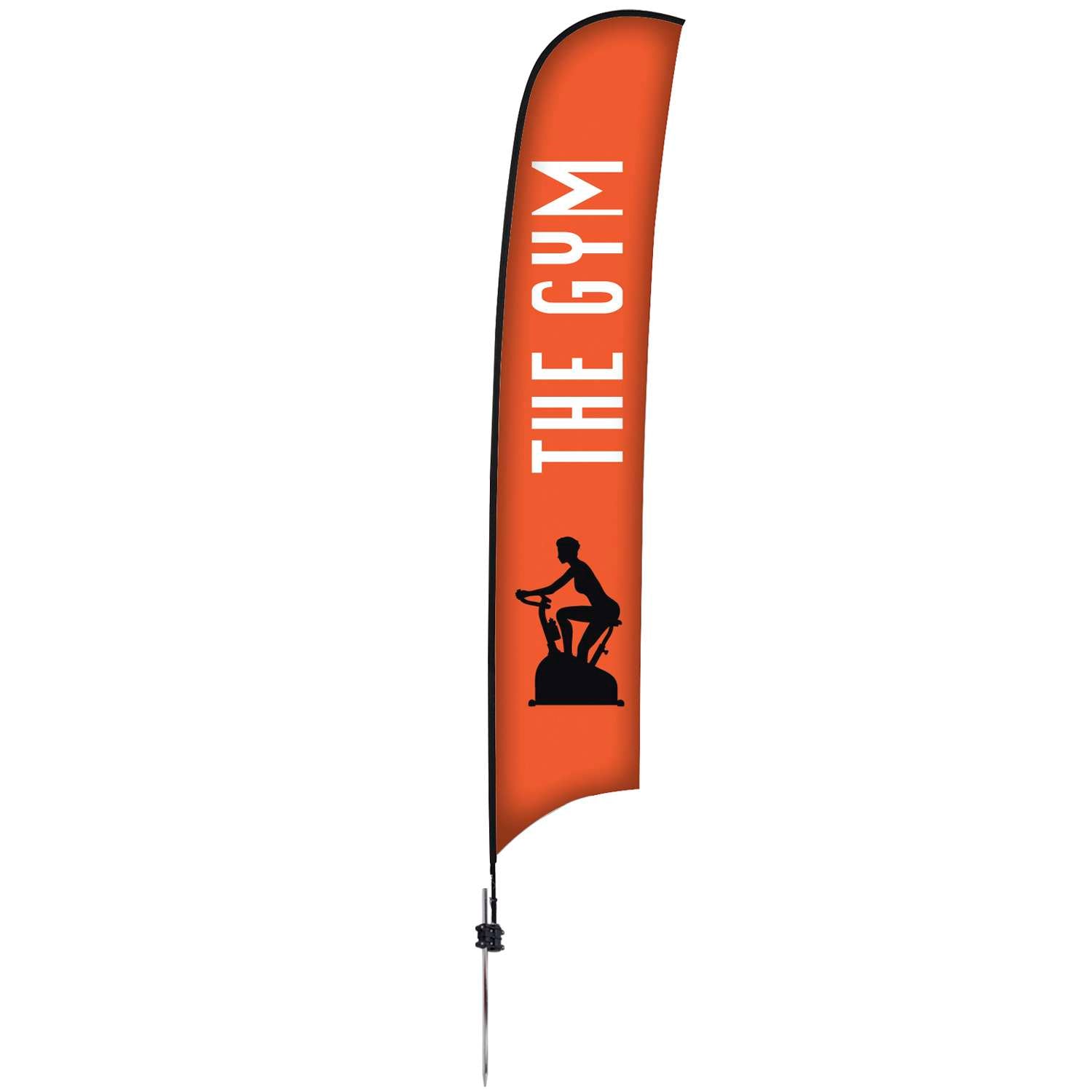 48-Hour Quick Ship 17' Premium Razor Sail Sign Kit (Single-Sided with Ground Spike)