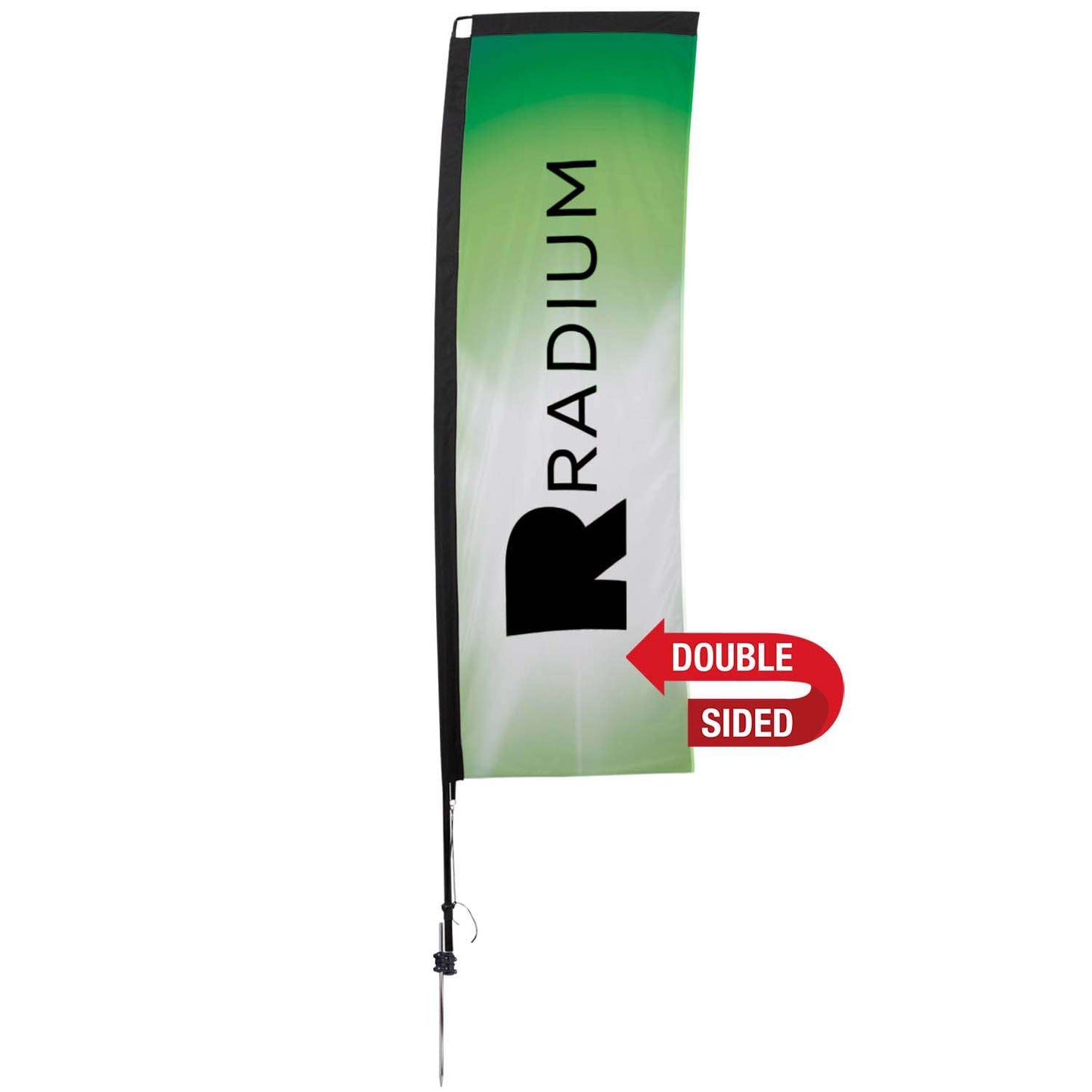 48-Hour Quick Ship 10' Premium Rectangle Sail Sign Kit (Double-Sided with Ground Spike)