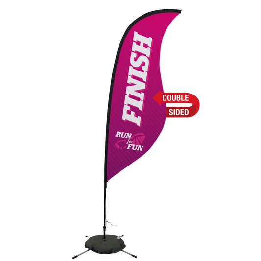 9' Premium Sabre Sail Sign Kit (Double-Sided with Scissor Base)
