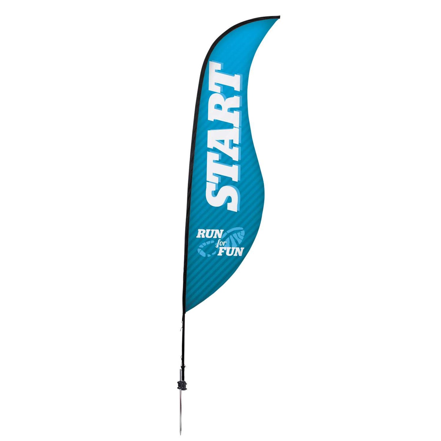 13' Premium Sabre Sail Sign Kit (Single-Sided with Ground Spike)