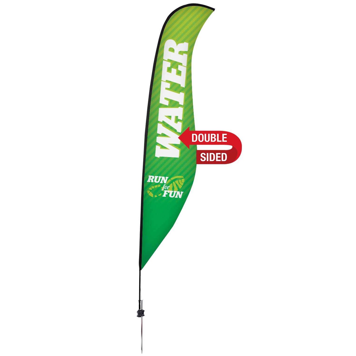 17' Premium Sabre Sail Sign Kit (Double-Sided with Ground Spike)