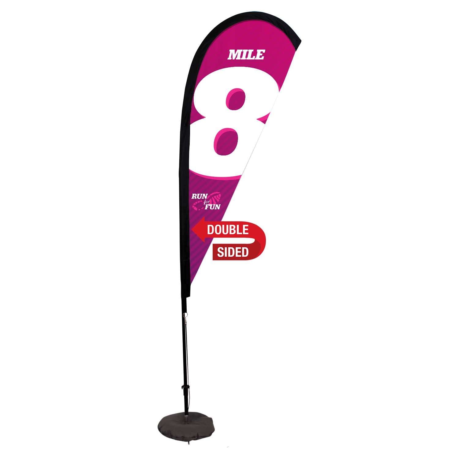 6' Premium Teardrop Sail Sign Kit (Double-Sided with Scissor Base)
