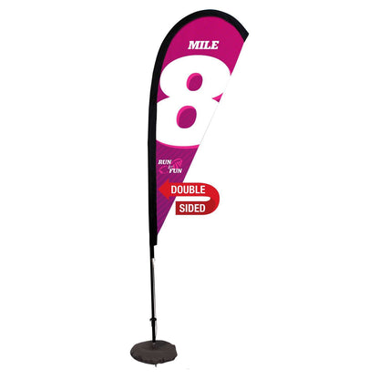 6' Premium Teardrop Sail Sign Kit (Double-Sided with Scissor Base)