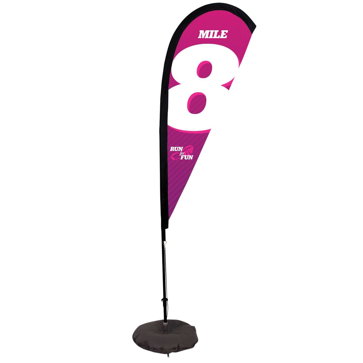 6' Premium Teardrop Sail Sign Kit (Single-Sided with Scissor Base)