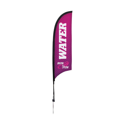7' Premium Razor Sail Sign Kit (Single-Sided with Ground Spike)