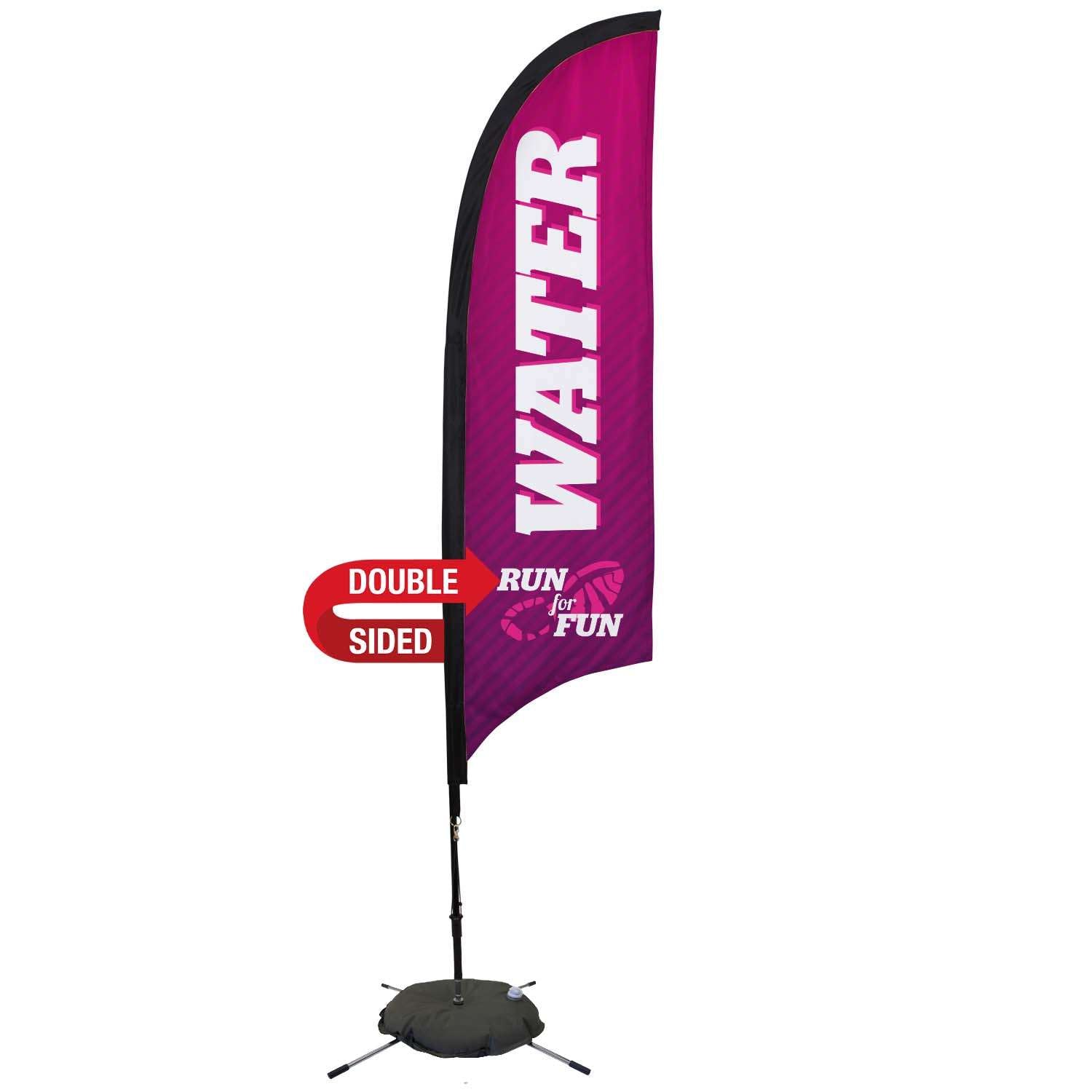 7' Premium Razor Sail Sign Kit (Double-Sided with Scissor Base)