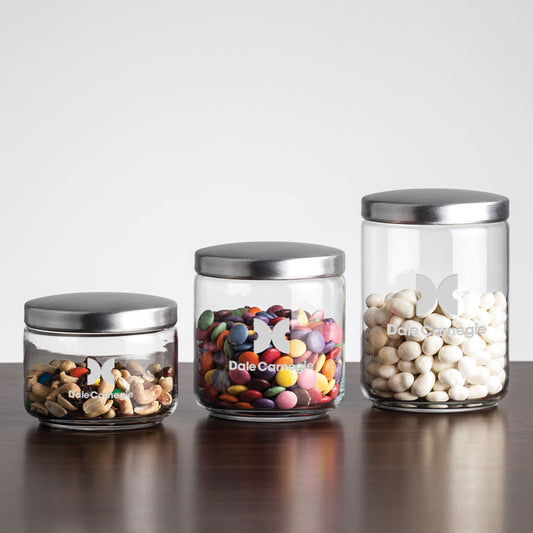 Primrose Jar with Metal Lid - Deep Etch