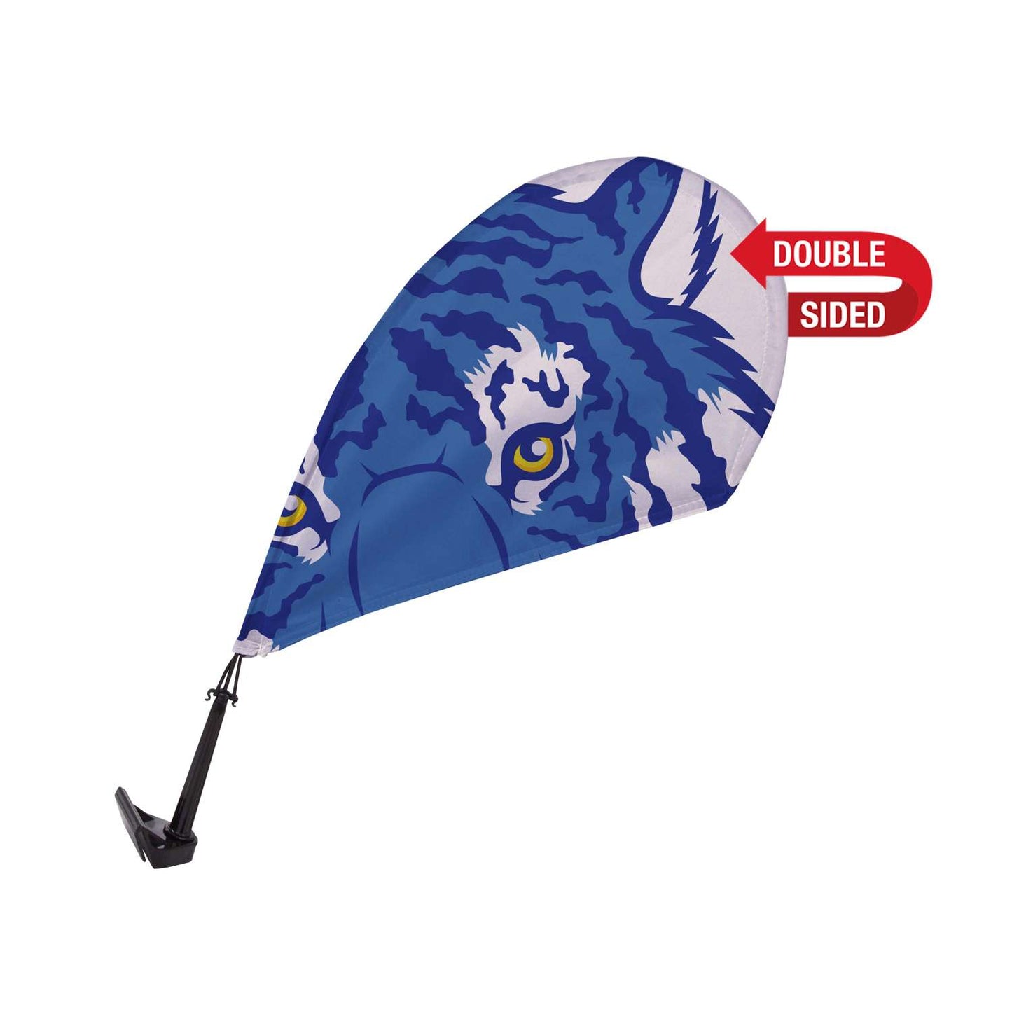 Mini Teardrop Sail Sign with Vehicle Base Kit Double-Sided