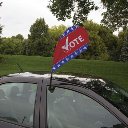 Mini Teardrop Sail Sign with Vehicle Base Kit Double-Sided