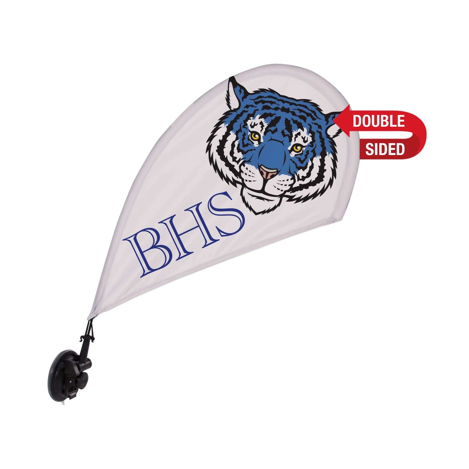 Mini Teardrop Sail Sign with Suction Cup Base Kit Double-Sided