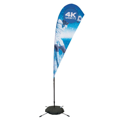 8' Streamline Teardrop Sail Sign Flag Kit (Single-Sided with Scissor Base)