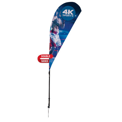 6' Streamline Teardrop Sail Sign Kit (Double-Sided with Ground Spike)