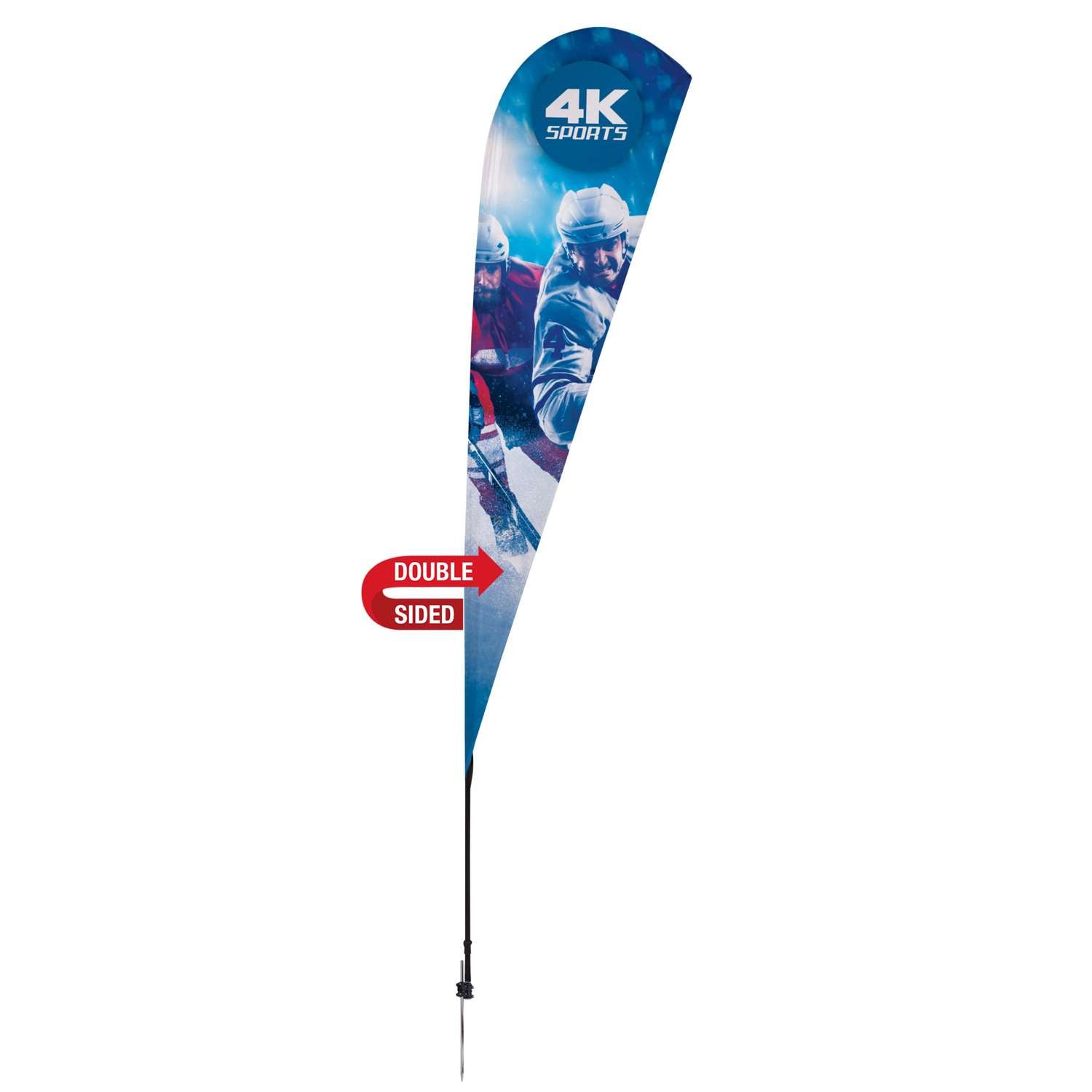 11.5' Streamline Teardrop Sail Sign Kit (Double-Sided with Ground Spike)